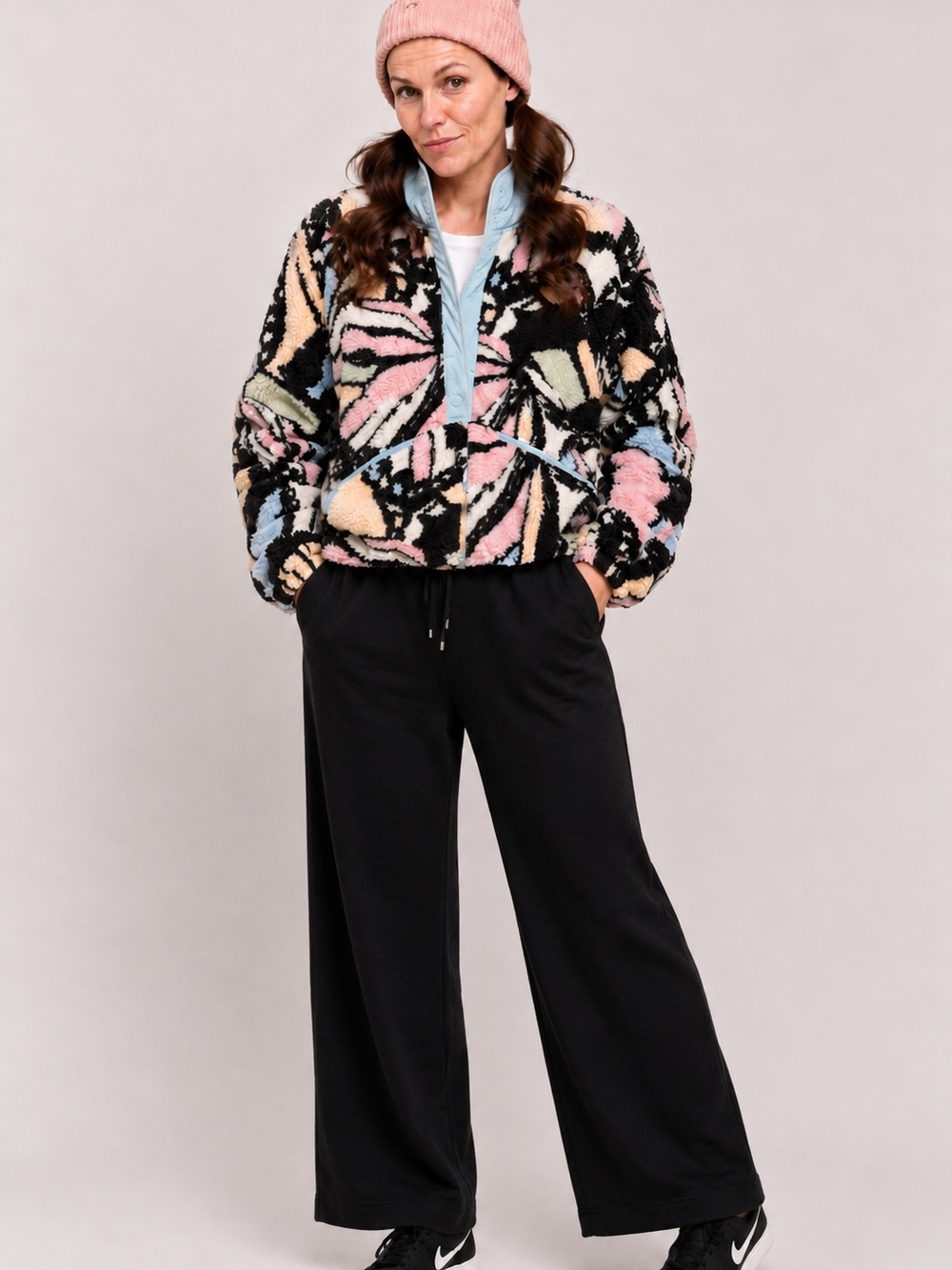 Free People FP Movement Hit The Slopes Rocky Ridge Butterfly Fleece Sz small NWT
